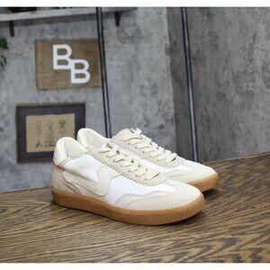 Dolce Vita Womens Lace Up Notice Sneakers NOTICE Ivory Multi Nylon Brown 6M